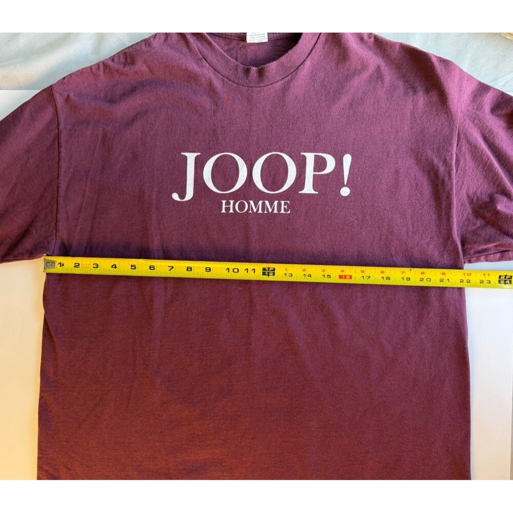 Joop Homme Burgundy Cologne Promotional Vintage 90's T-shirt cotton Unisex - Picture 4 of 8
